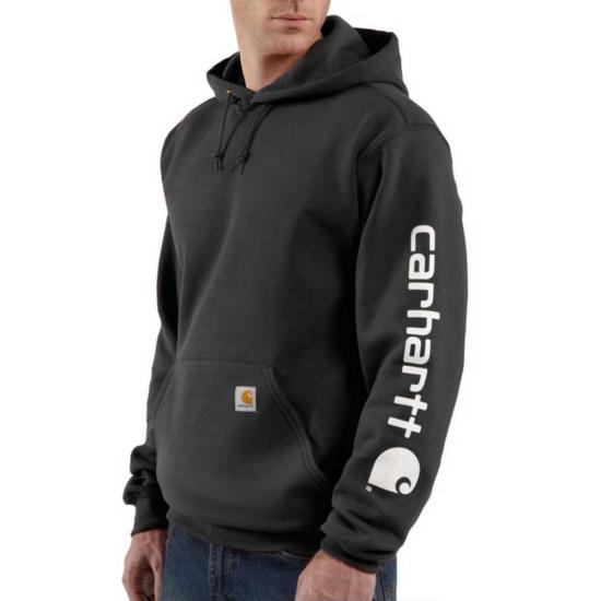 Carhartt Midweight Signature Sleeve Logo Hooded Pullover Sweatshirt